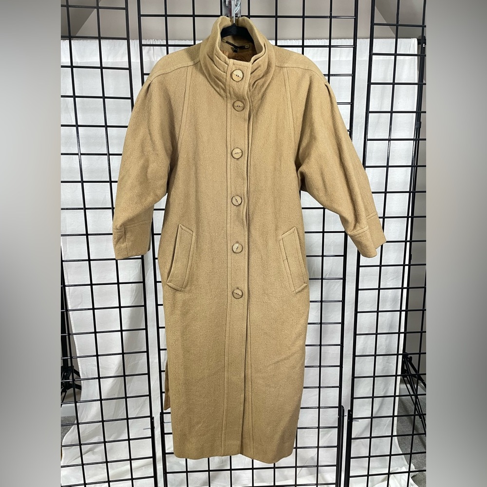 Vintage Berghaus custom made wool tan long coat - Picture 13 of 14